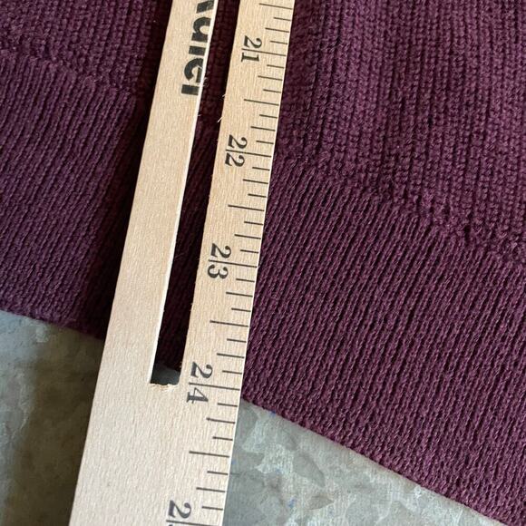Athleta Rest Day Asym Crewneck Sweater Womens Small Purple Cotton Silk Lyocell - Picture 10 of 11
